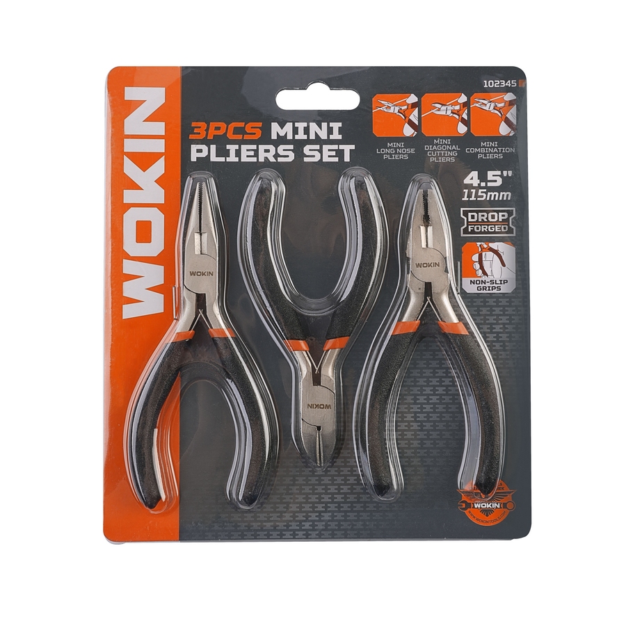 Set de Alicates Mini 3 Piezas Wokin